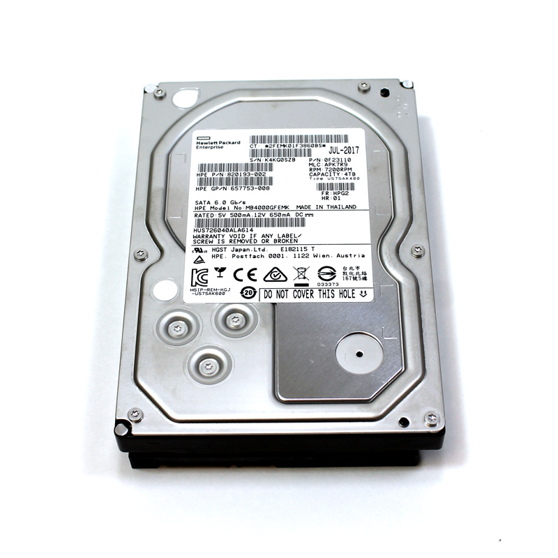 HP Hitachi 4TB MB4000GF HUS726040ALA614 7.2K RPM 6Gps 3.5" SATA