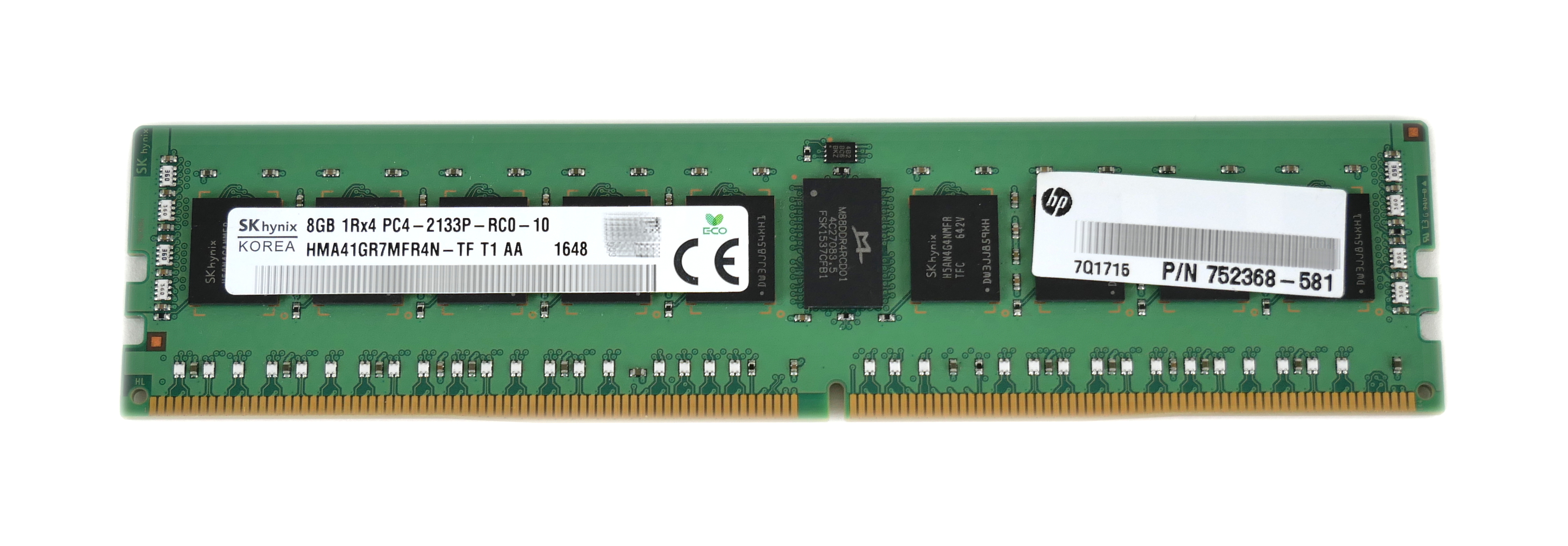 HP Hynix HMA41GR7MFR4N-TF 8GB PC4-17000 DDR4 -2133P ECC Reg 288pin 752368-581