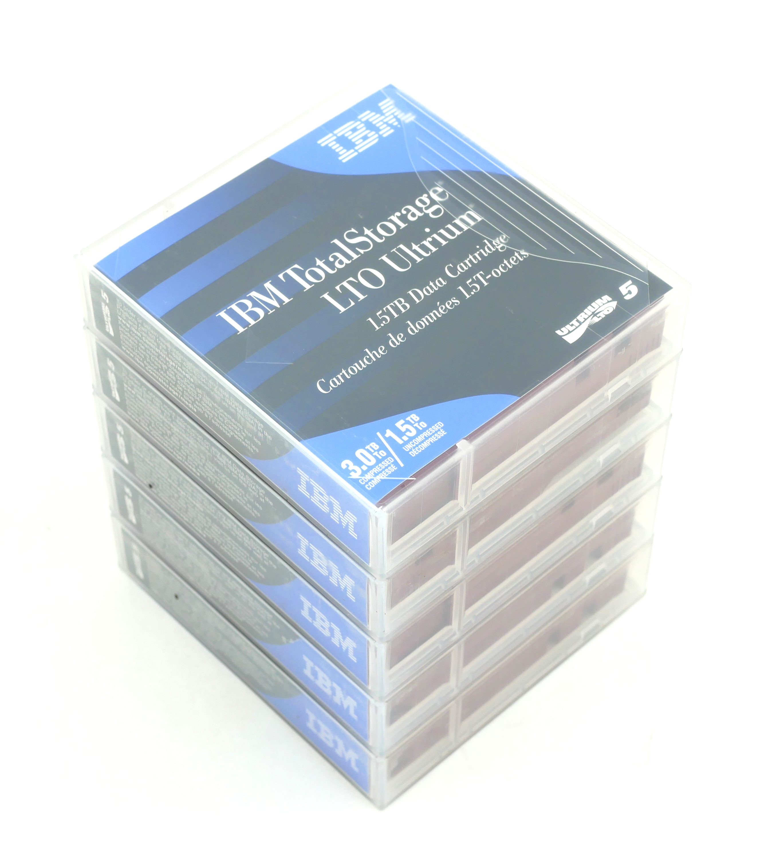 (5 Pack) IBM LTO Ultrium 5 Data Tape Cartridge 1.5TB / 3.0TB 46X1290