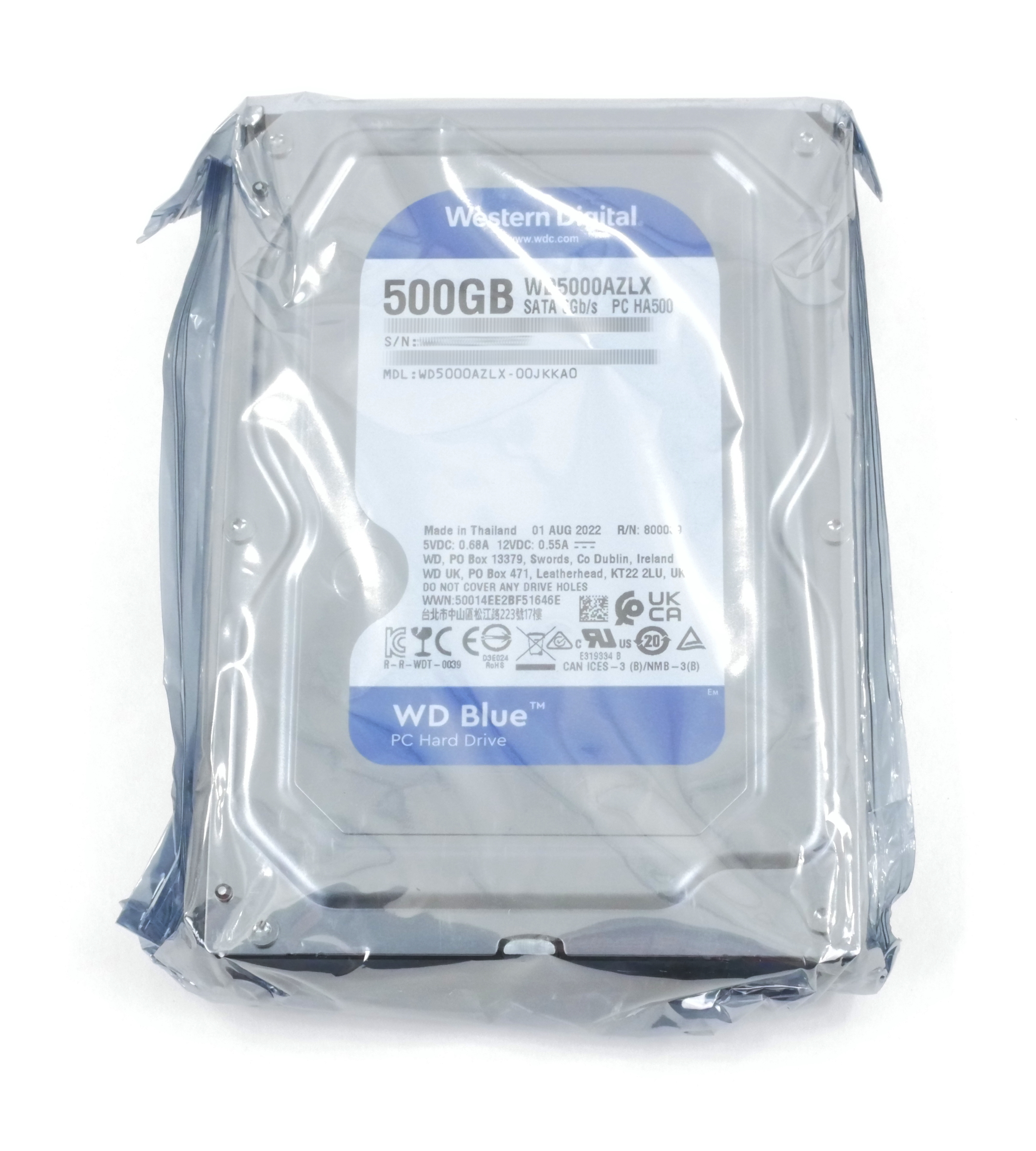 Western Digital 500GB WD5000AZLX-00JKKA0 7200 RPM SATA 6Gb/s 3.5"