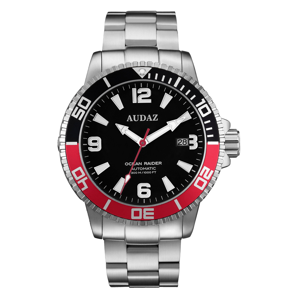 Audaz Ocean Raider Black Dial Men's Diver Automatic Watch 45mm ADZ-2060-04