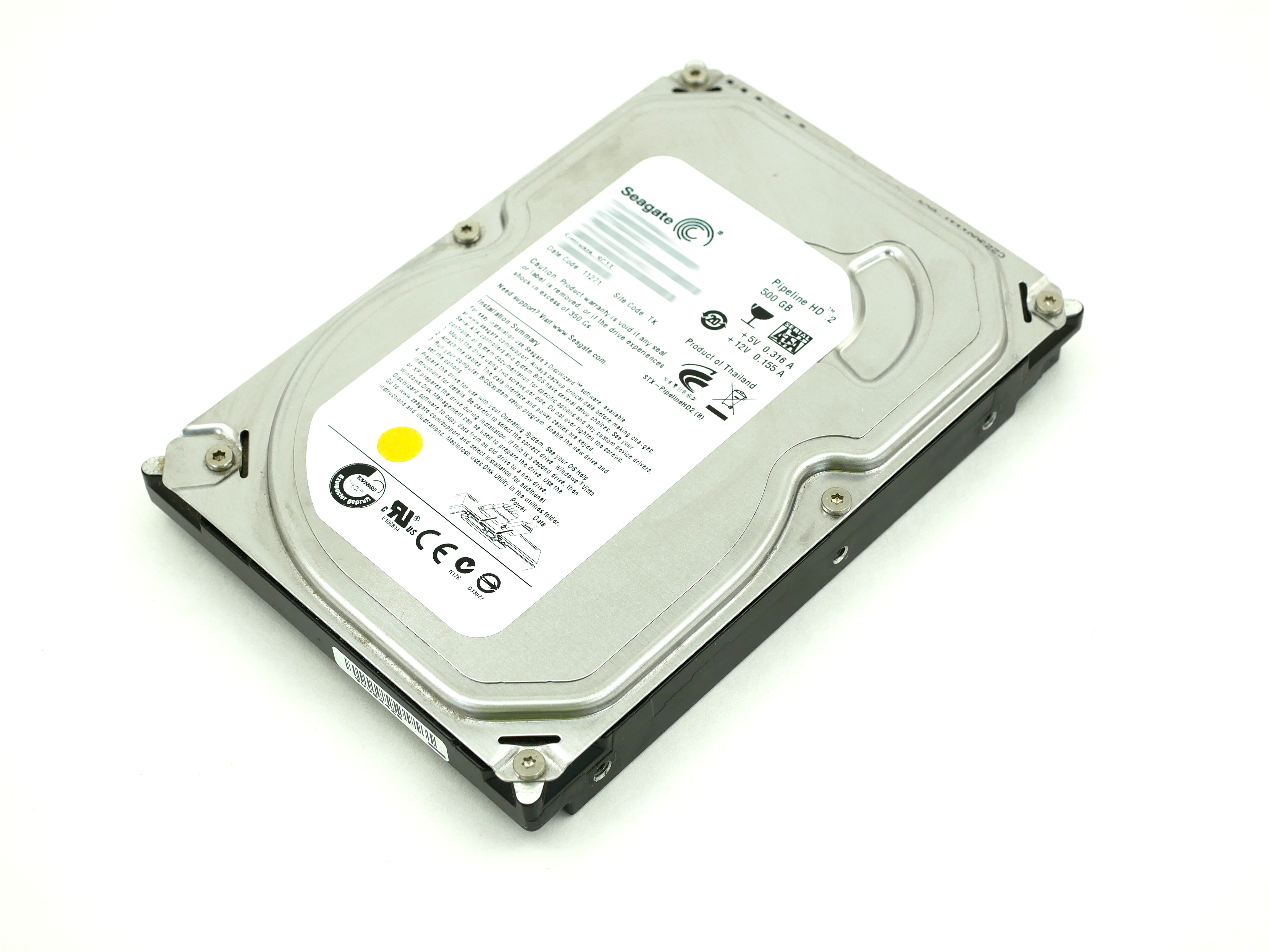 Seagate 500GB HDD 7.2K RPM 16MB Cache SATA 6.0GB/S 3.5" ST3500414CS 9GW142-193