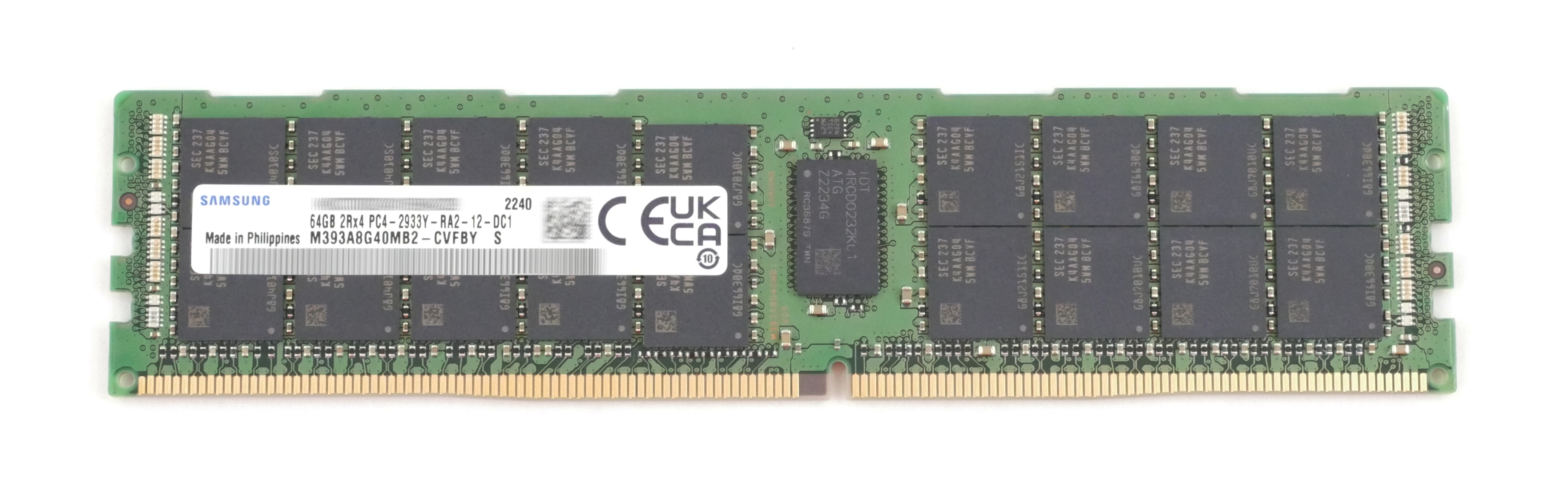 Samsung 64GB M393A8G40MB2-CVF PC4-2933Y Dimm 288pin ECC Reg 1.2V Server Memory