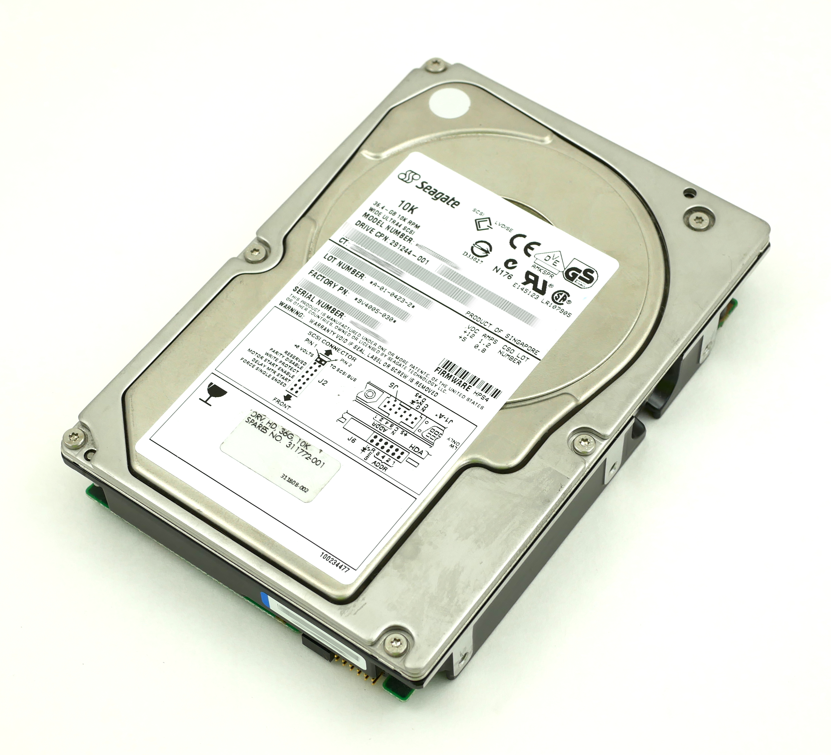 HP 36.4GB HDD 10K.6 10K RPM SCSI Ultra320 68pin 3.5" 291244-001 311772-001