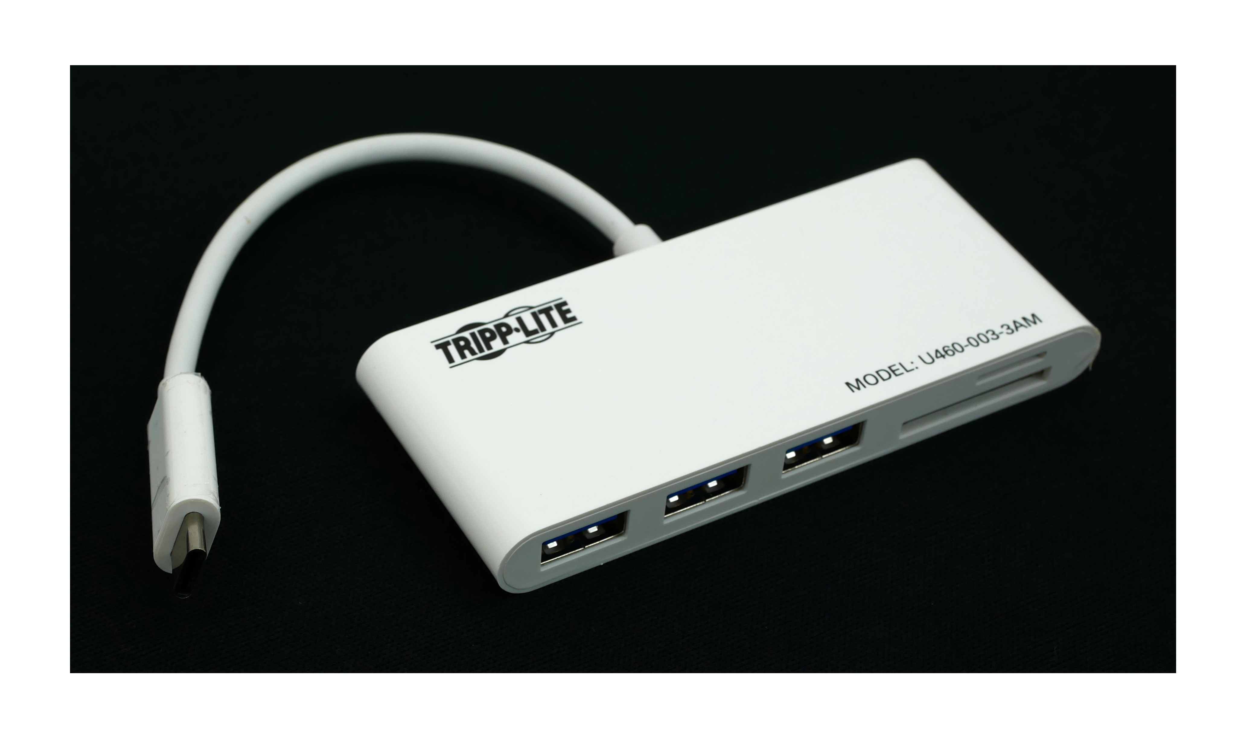 Tripp Lite USB 3.1 G1 USB-C to USB-A Hub with Memory Card Reader U460-003-3AM