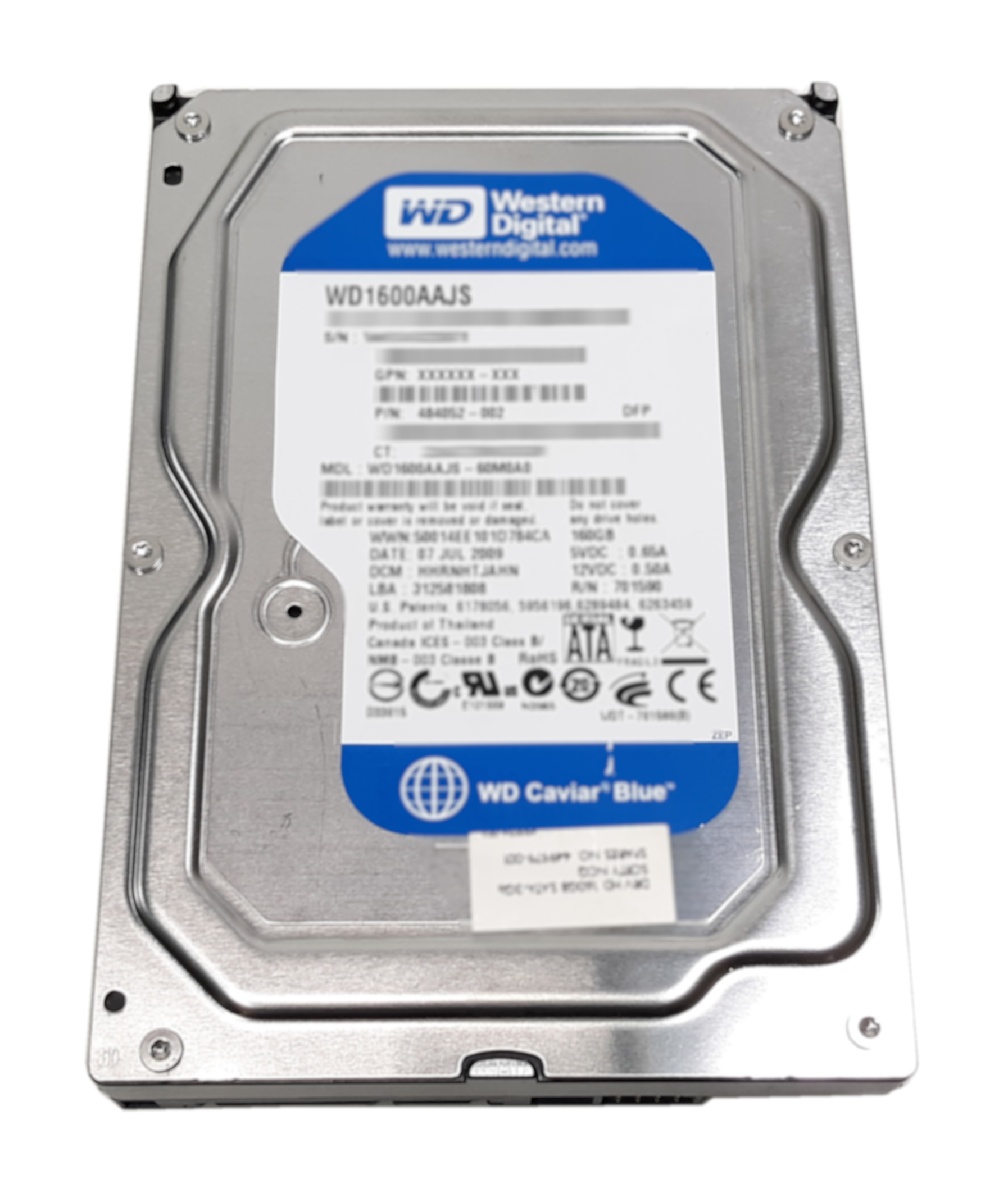 HP 160GB HDD 7200RPM 8MB Cache SATA 3.0GB/s 3.5" 484052-002 504336-001