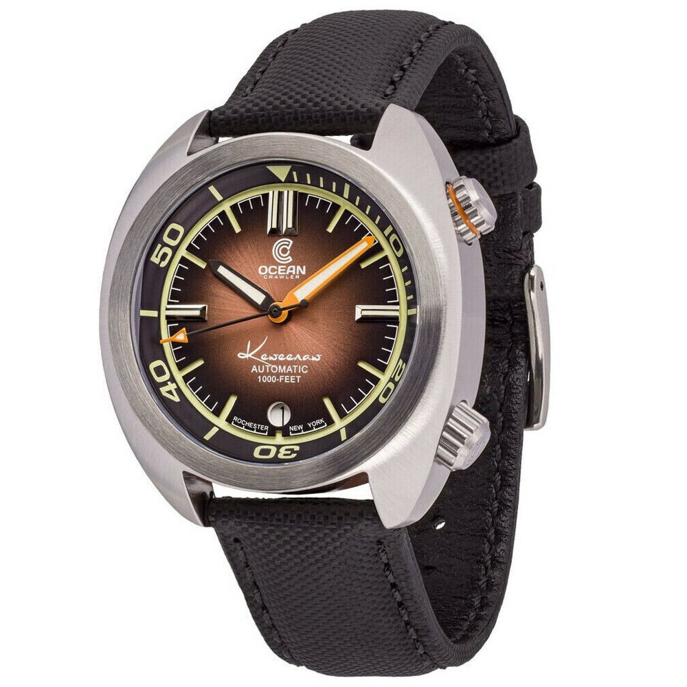 Ocean Crawler Great Lakes V2 Diver Men's Watch 39.7mm Brown Dial