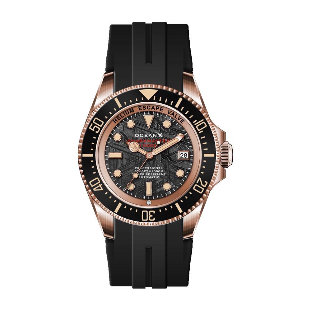 OceanX Sharkmaster 1000 Meteorite 44mm Men Diver Watch SMS1001M Limited Edition