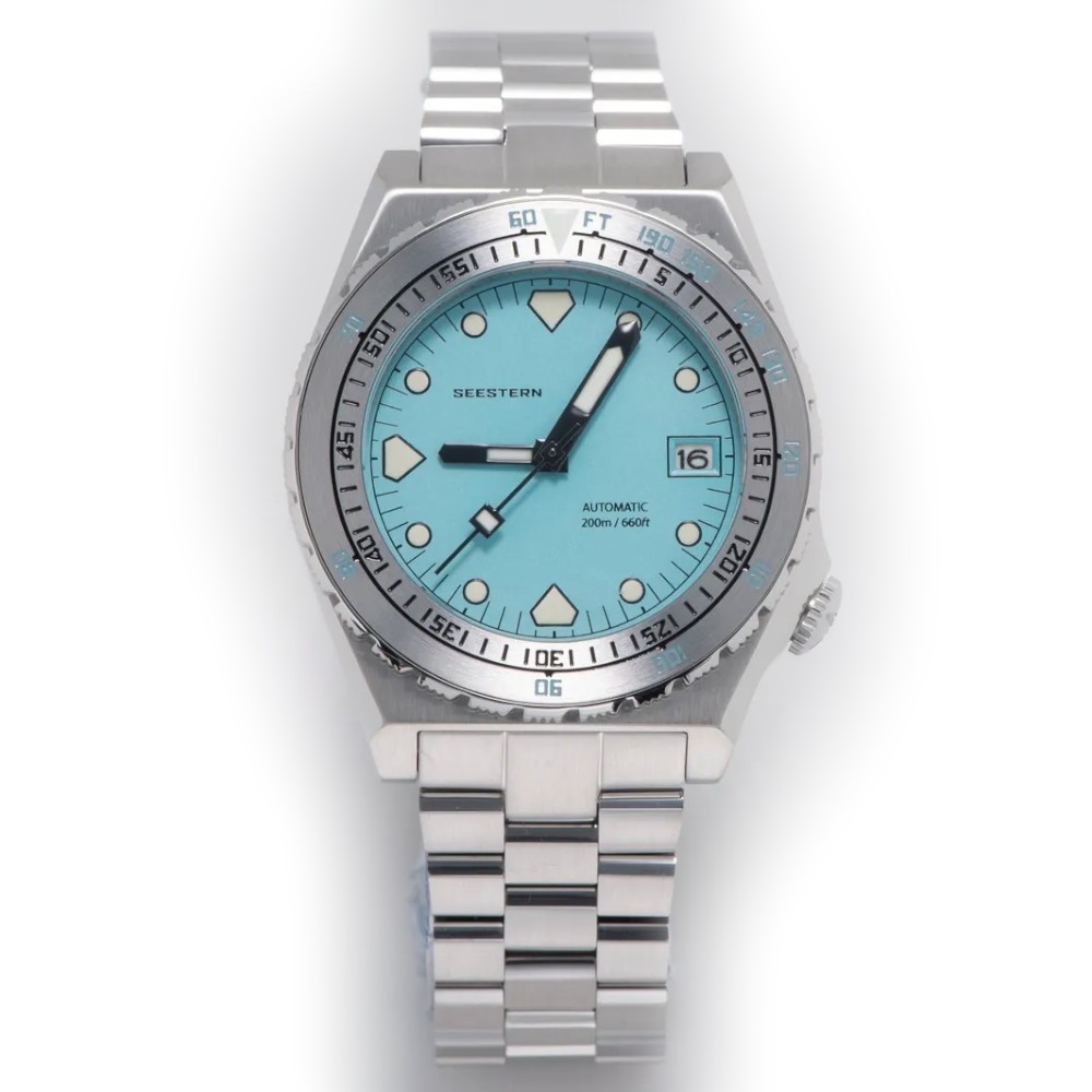 Seestern T|ff@ny Blue Vintage Sub 600T 40mm NH35A WR200 Men Diver Watch S407