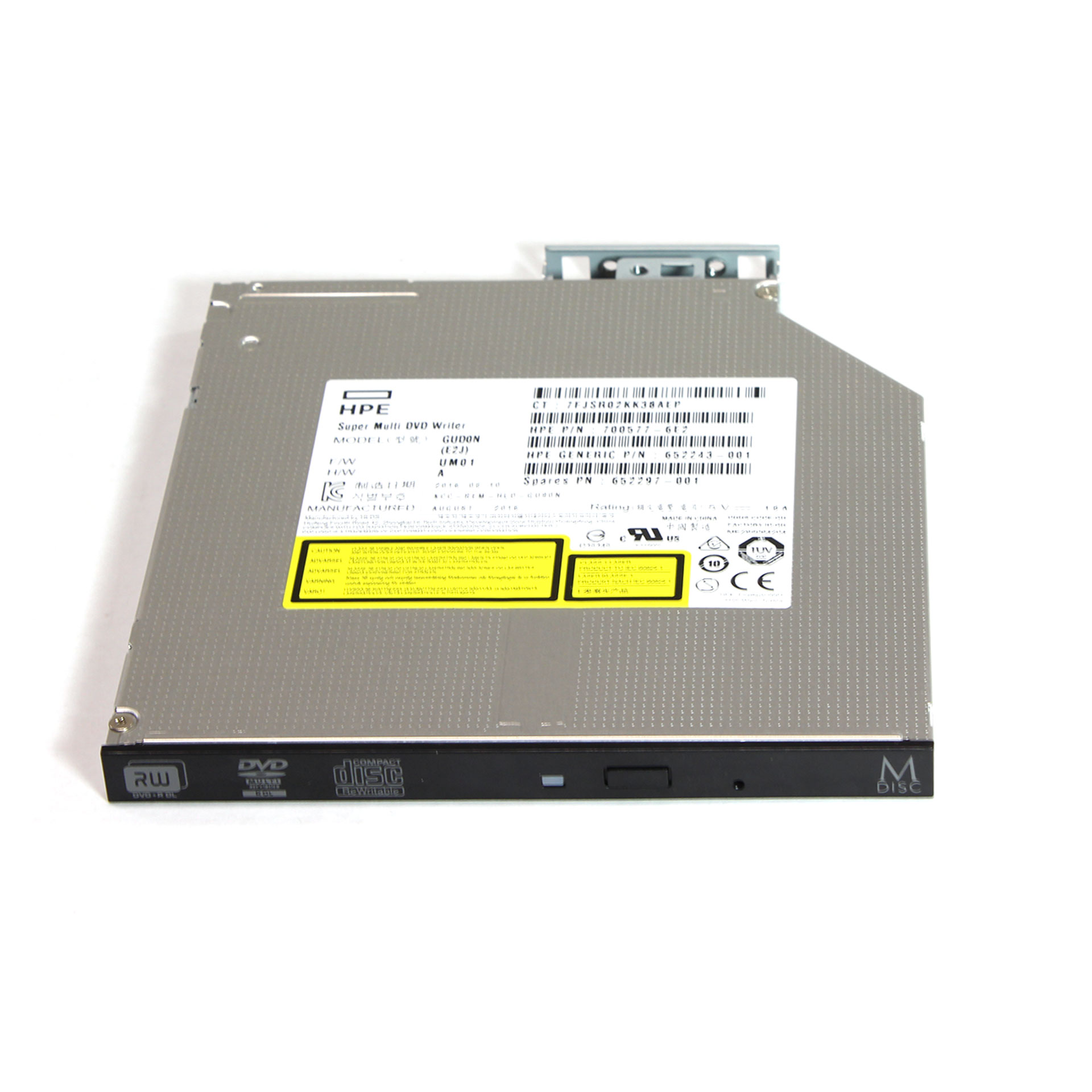 HP 9.5mm SATA DVD-RW JackBlack Gen9 Optical Drive 726537-B21