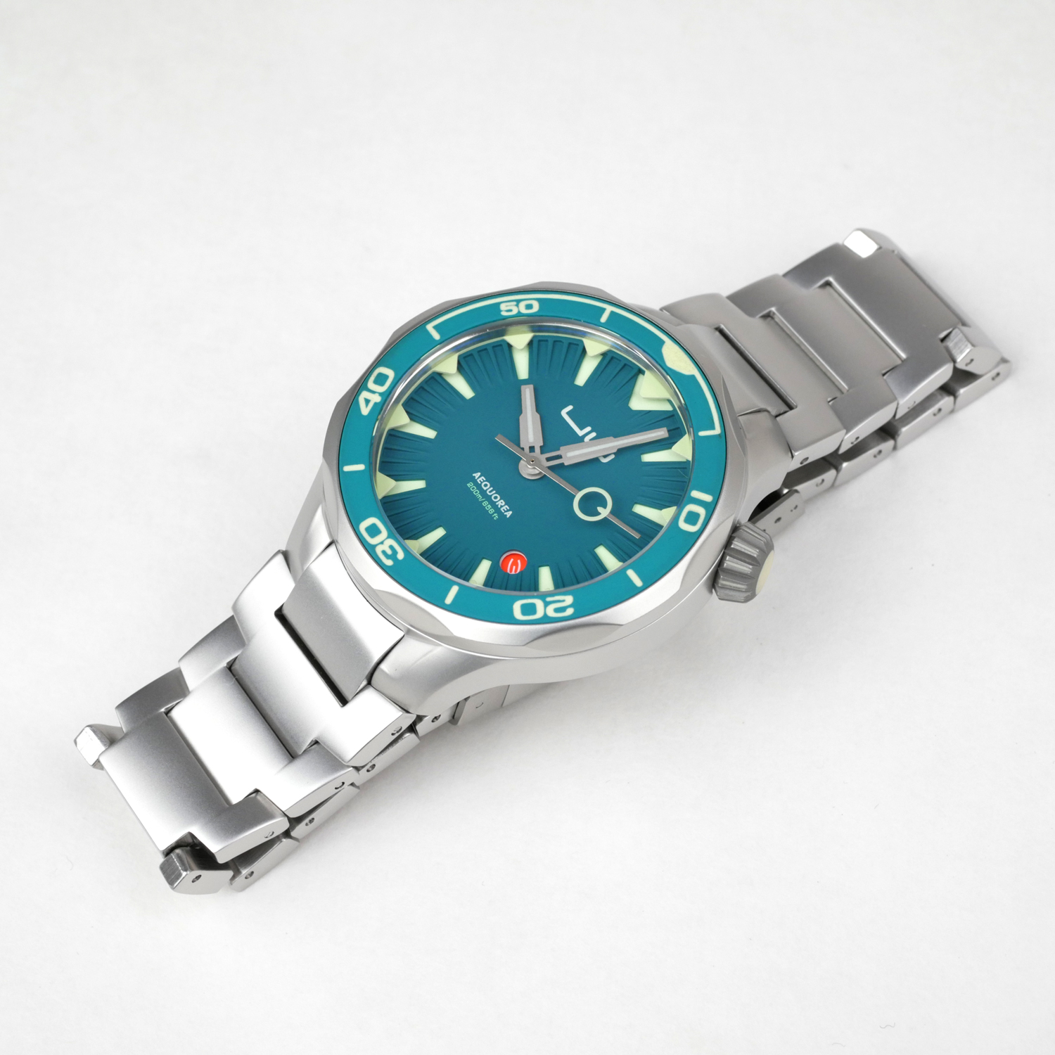 Aequorea Automatic Men's Diver Watch Dark Turquoise Bezel / Dark Turquoise Dial