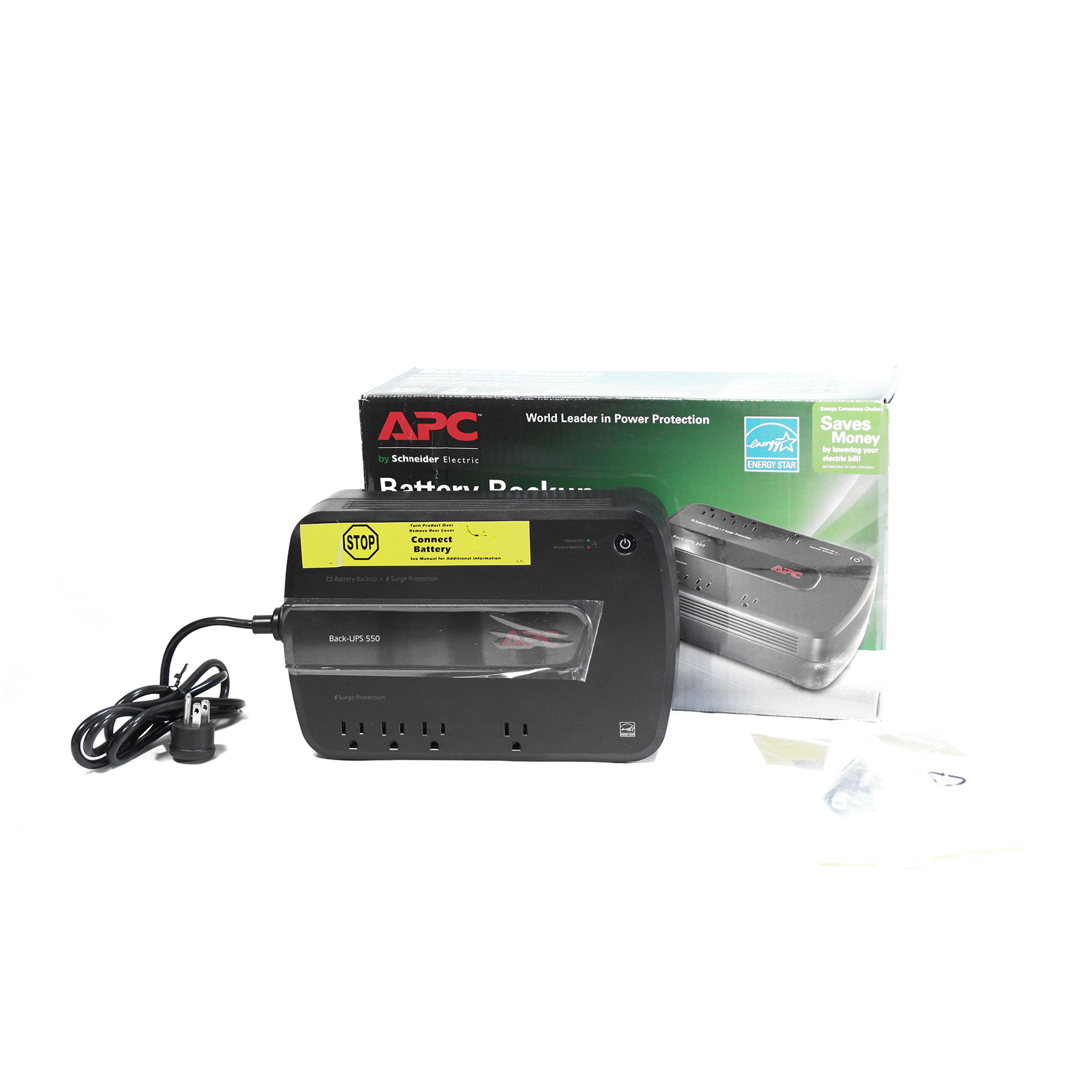 APC Schneider Back-UPS ES 550VA 120V 330W 8 NEMA Outlets BE550G