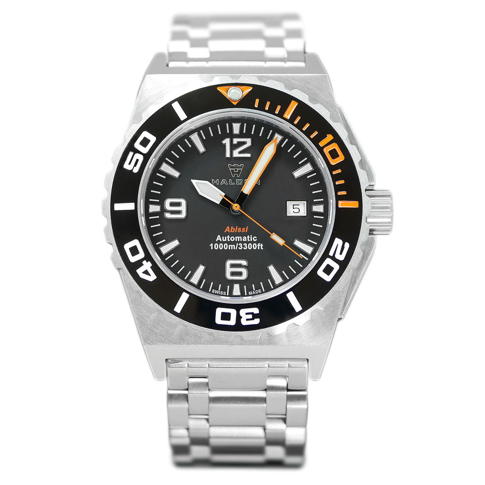 Haldor Abissi 1000M 45.5 mm Swiss Automatic Men's Diver Watch ETA 2824-2 Ceramic Zirconia Bezel