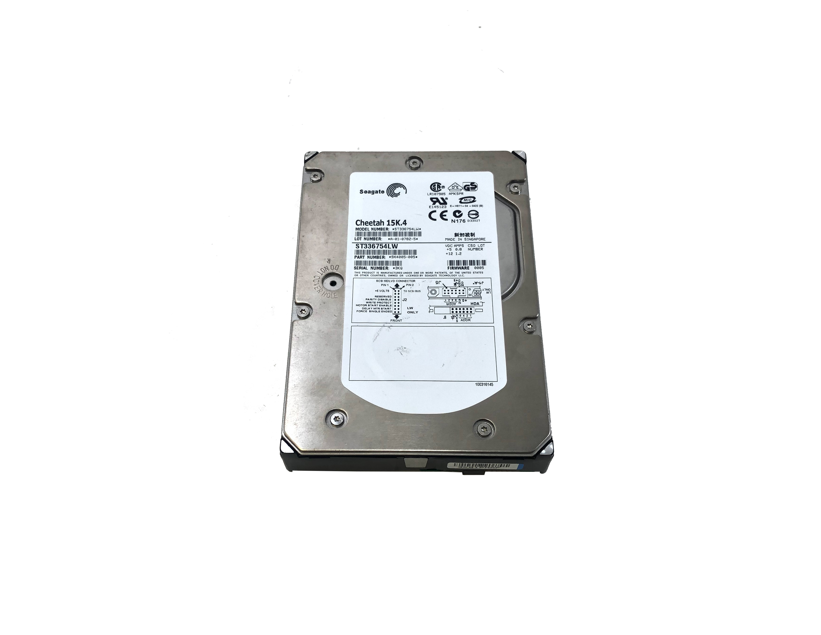 SEAGATE ST336754LW 36.7GB 15K 68 pin Ultra 320 SCSI Hard Drive