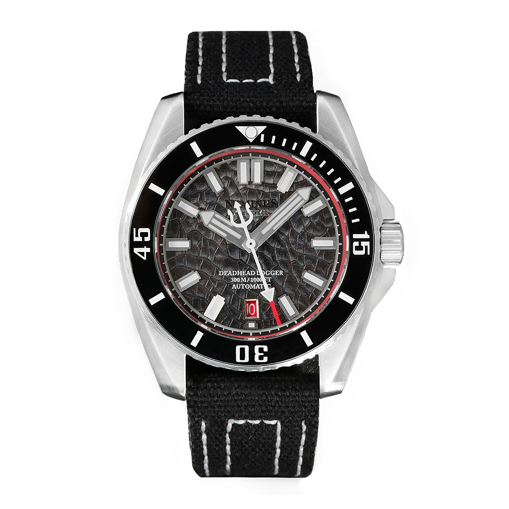 Neminus Xtreme Diver 300 Black Deadhead Automatic Diver Watch 44mm