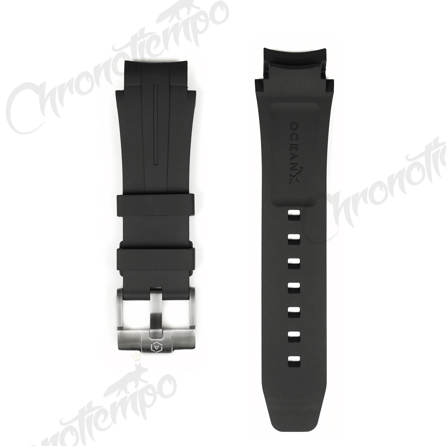 OceanX 21mm Black Rubber Strap for Sharkmaster 1000,M9,300+,bronze,bronze m9,600 44mm