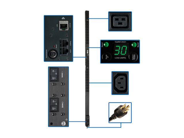 TRIPP LITE PDUMNV30HV2 PDU 30A Single-Phase 208/240 Volts Monito