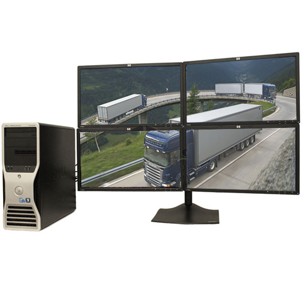 Multi-monitor Dell Precision T5500 8GB 256GB SSD for Logistics