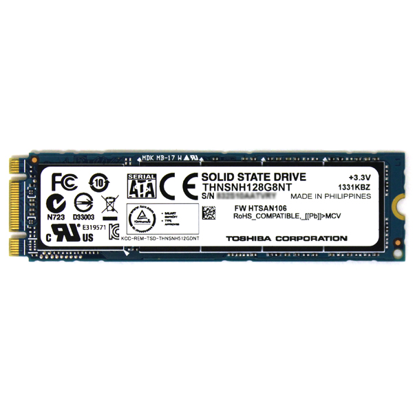 Toshiba THNSNH128G8NT M.2 NGFF 128GB SSD Solid State Drive SATA