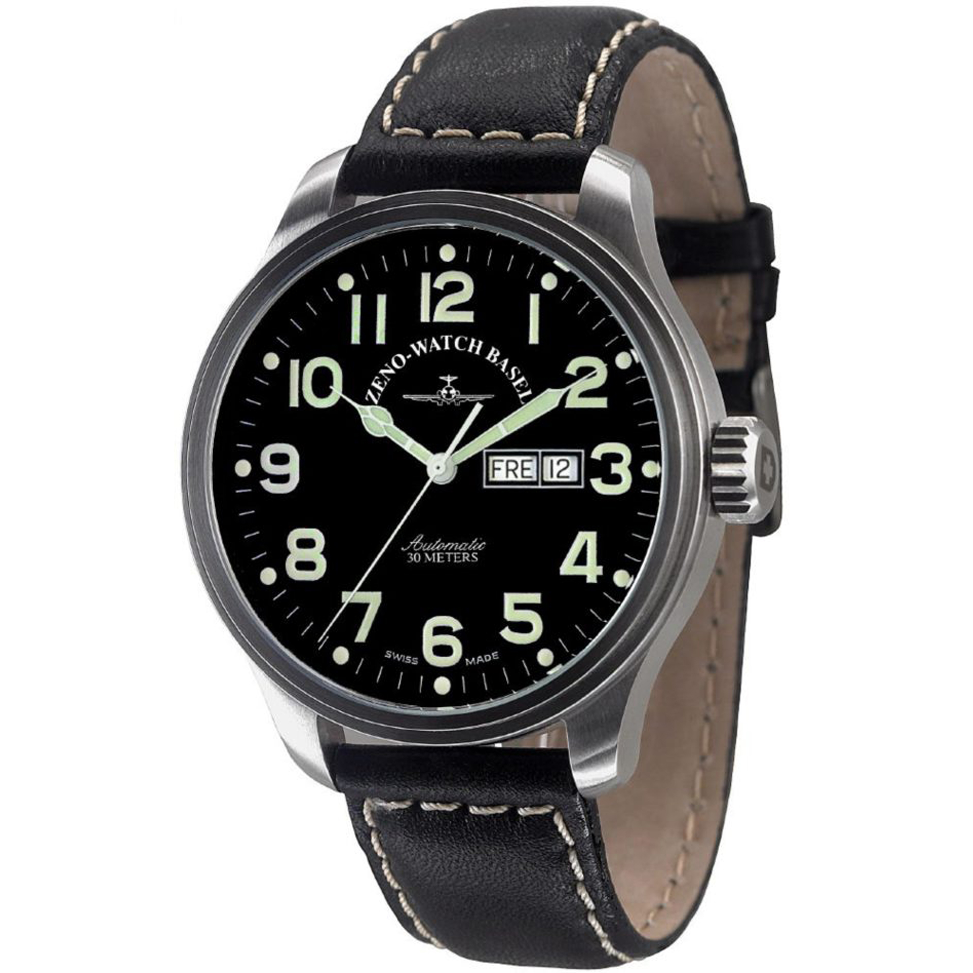 Zeno-Watch Basel OS Pilot Day Date Swiss Men's Watch 47.5mm 3ATM 8554DD-a1