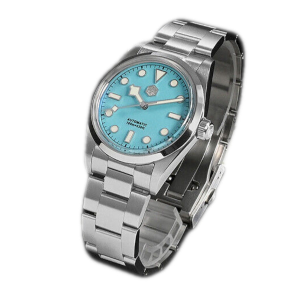 San Martin Diving SN021-G-B2 36mm Automatic Tiffany Blue Dial Diver Watch